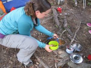 Nicole rocked making this savory dinner.