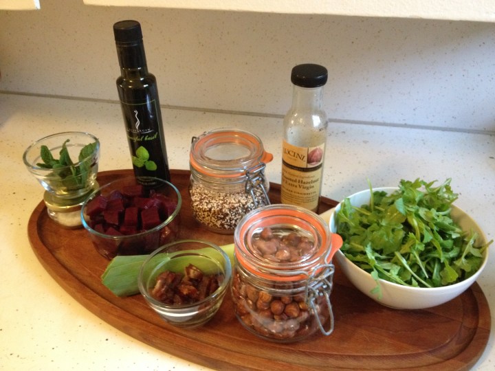 The spread looks pretty even before it's put together.