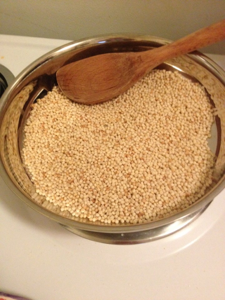 Toasting won't take much, so keep the heat low and move around frequently.