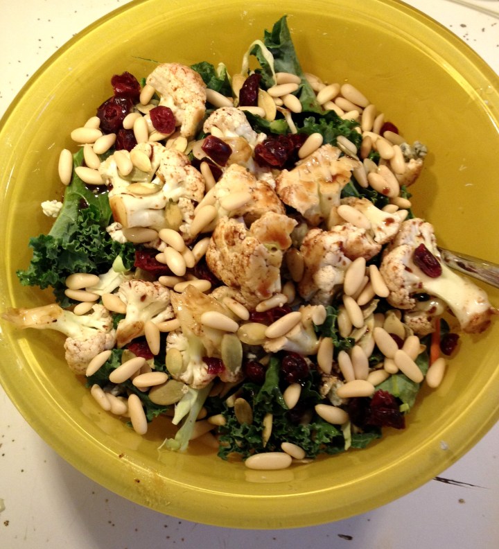 Colorful Kale and Cauli salad