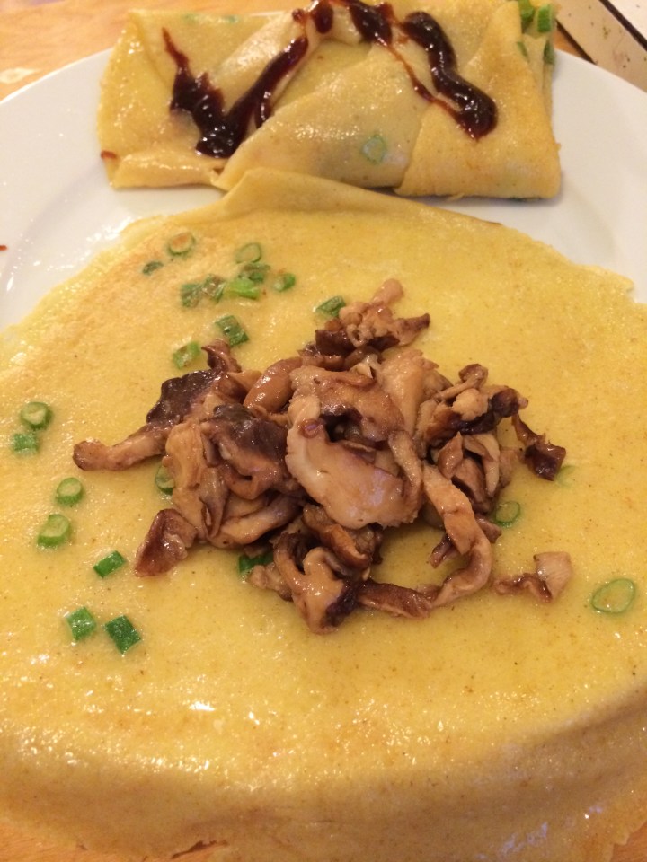 Shiitakes in the crepe